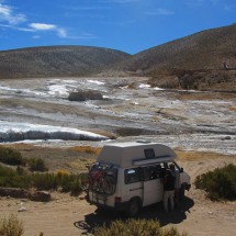 Our motor-home with the hot springs